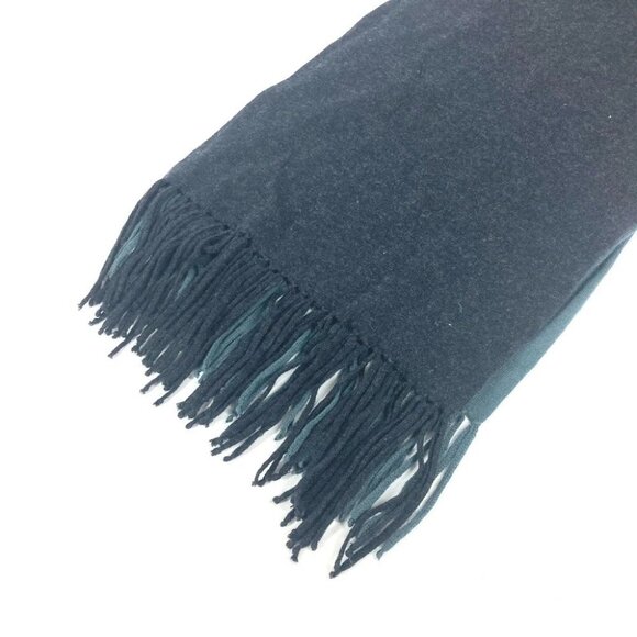 HERMES Bicolor fringe Scarf Cashmere Scarf/BlackBased - Picture 9 of 14